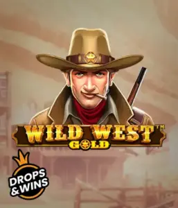  See the bold sheriff of "Wild West Gold," a thrilling slot game by Pragmatic Play. The graphic depicts a confident sheriff with a sheriff’s badge, framed by a sun-baked Old West town backdrop. The game's title is prominently displayed in a rustic font, highlighting the theme of adventure and law enforcement in the wild frontier. 