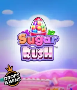 Dive into the colorful world of Sugar Rush by Pragmatic Play, showcasing a bright candy dispenser on a fantastic candy landscape. This image captures the playfulness of the slot, enhanced with bright candies and enticing typography. Great for players seeking a sweet adventure, promising endless entertainment. 